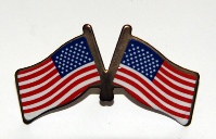 Beautiful Double American Flag Pin - USA Flag Pin from America The Beautiful.com