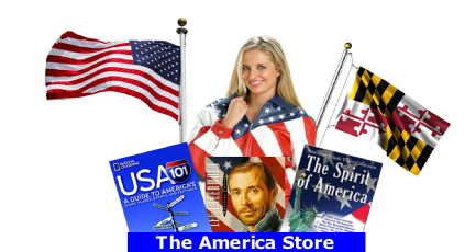 The America Store, Patriotic Products, Flags, USA Videos, Books, Music, Flag Clothes and more.